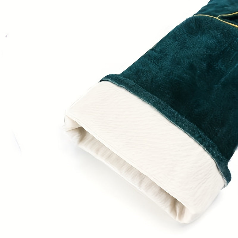 Bite Resistant Leather Dog Training Gloves - Protective Gloves