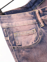 Slim Fit Ripped Jeans Mens Distressed Denim Pants