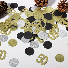 120pcs 50th Birthday Party Decoration Golden Confetti