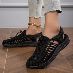 Woven Women's Closed Toe Sandals Breathable Lightweight Summer Shoes