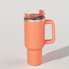 40oz Stainless Steel Insulated Cup - Outdoor Sports & Travel - Leakproof Straw
