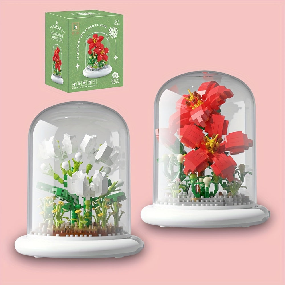 DIY Jasmine Flower Building Block Toy Set