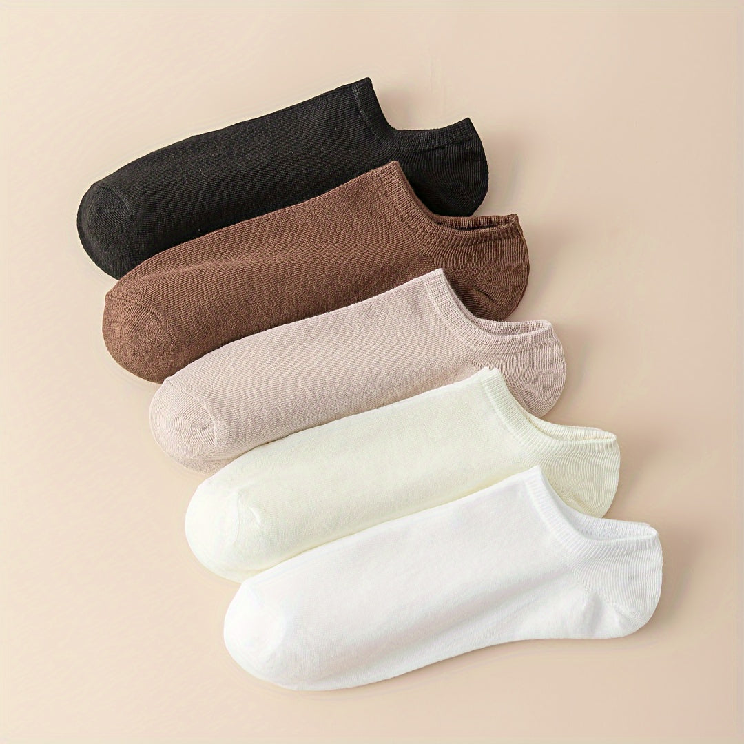 5 Pairs Soft Lightweight Low Cut Socks Women's Stockings