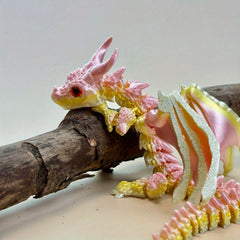 3D Printed Rainbow Dragon Statue Home Decor
