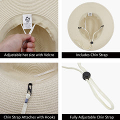 Men's Wide Brim Sun Visor Hat with UV Protection