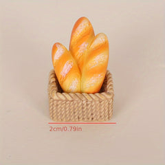 Mini Bread Basket Dollhouse Playset Tools for DIY Scenes
