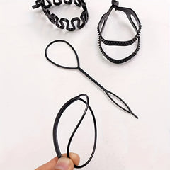 6pcs Hair Styling Tool Set Hair Braider Comb Hairpins Accessories