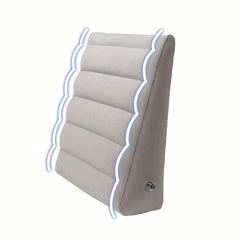 PVC Flocking Inflatable Triangle Pillow Portable Back Cushion