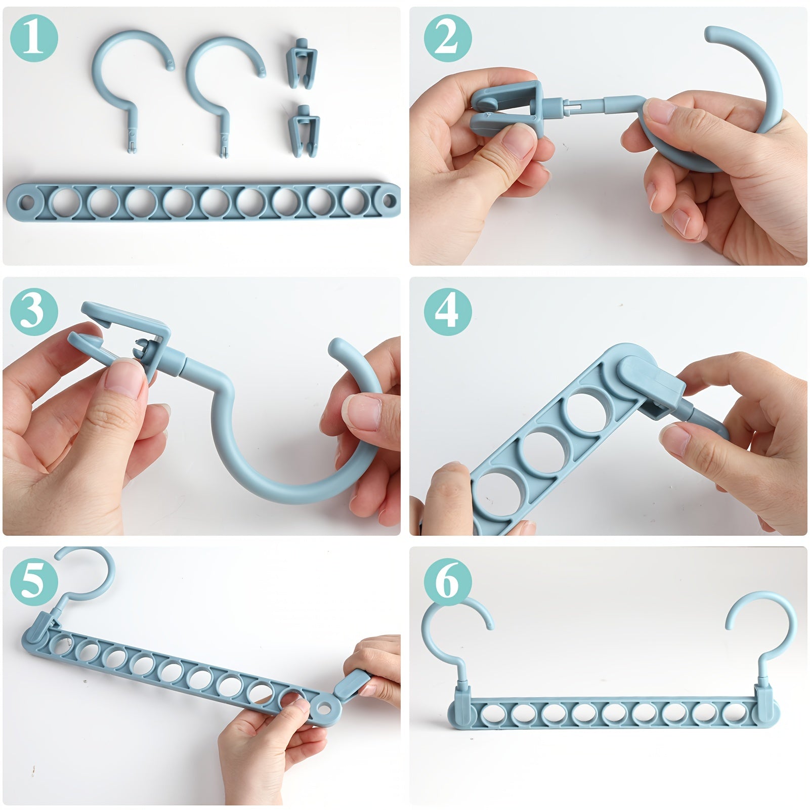 5pcs Colorful 9-Hole Magic Storage Hanger