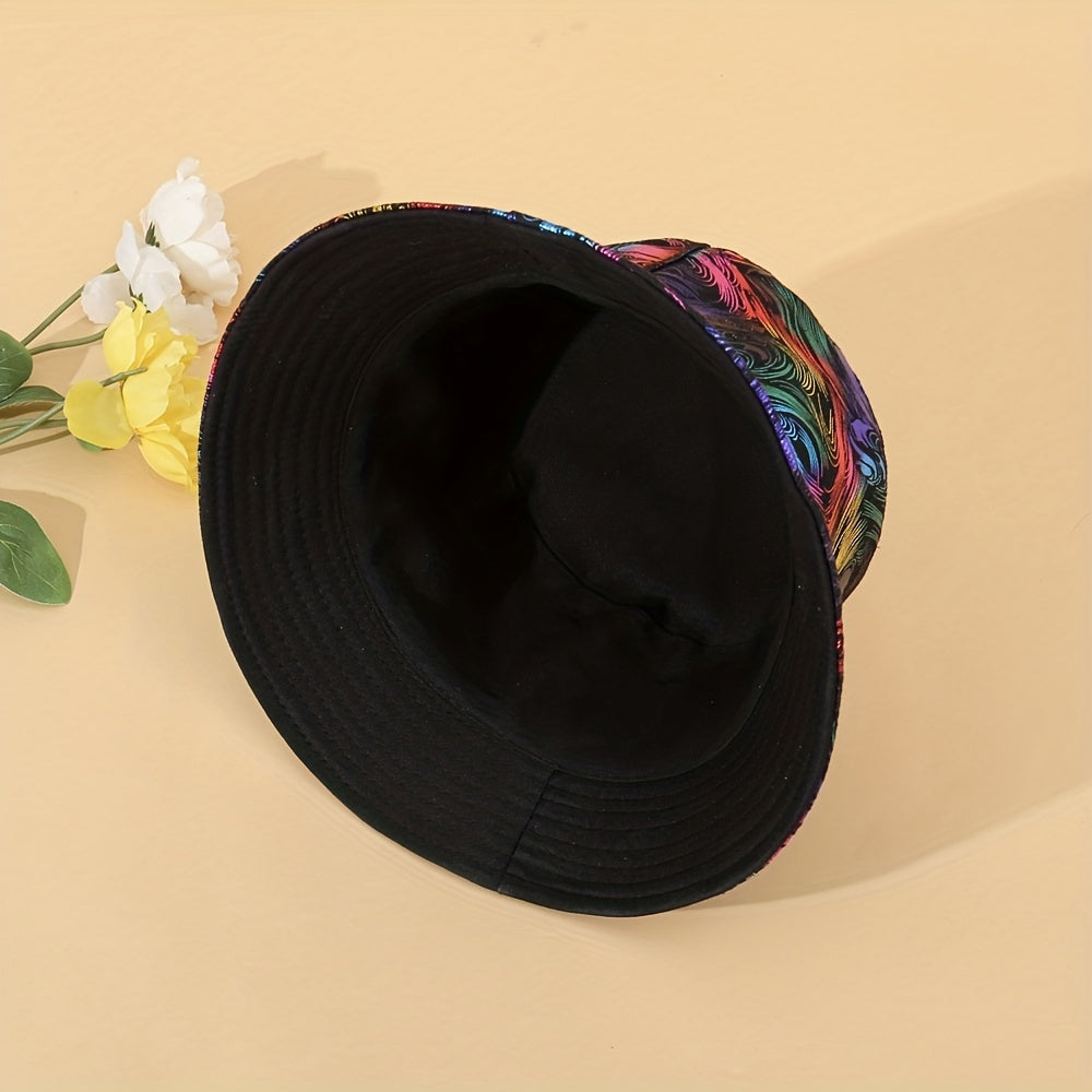 Colorful Bronzing Couple Style Sunshade Bucket Hat