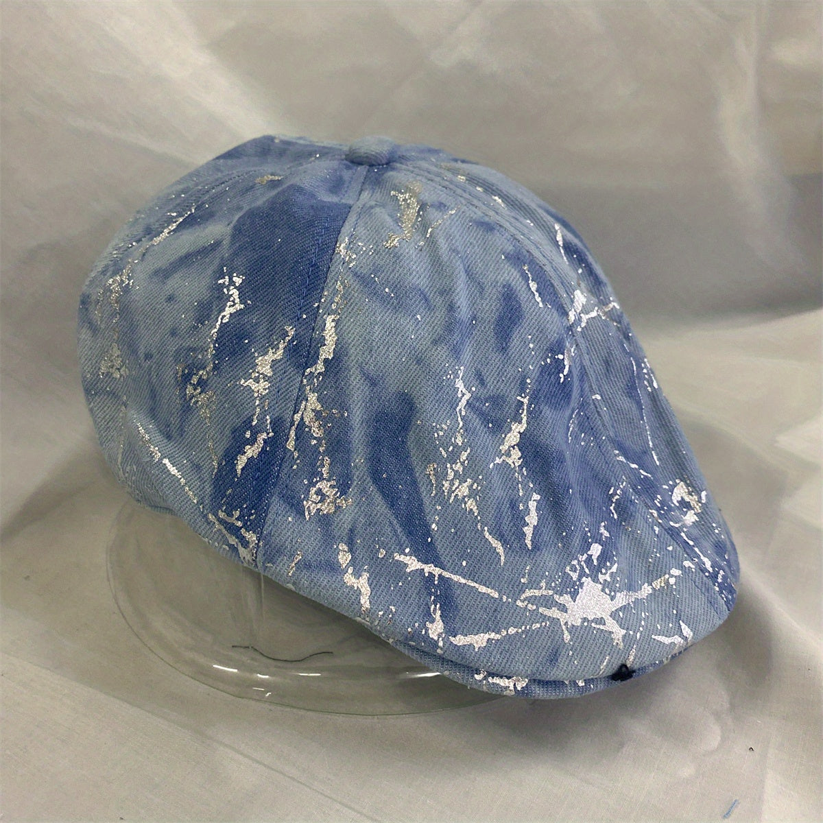 Cotton Hot Stamping Denim Beret Painter Hat Lightweight Cap