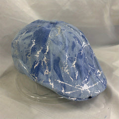 Cotton Hot Stamping Denim Beret Painter Hat Lightweight Cap