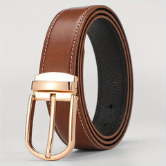 Men's Leather Needle Buckle Belts For Business And Leisure