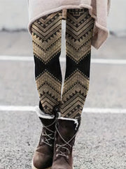 Geo Print Skinny Leggings Women's Clothing