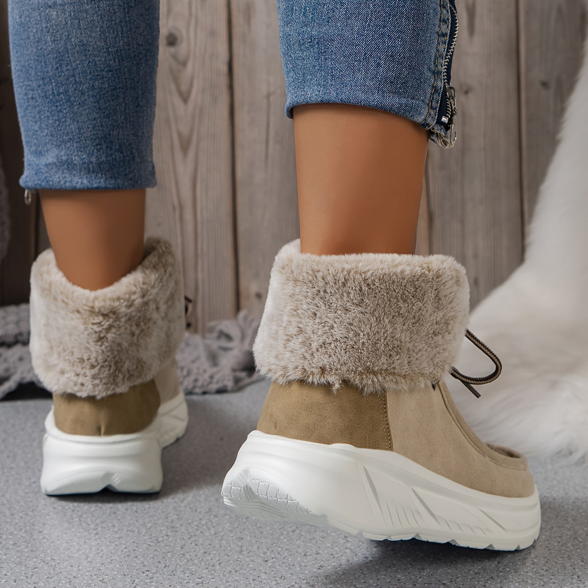 Non slip Chunky Snow Boots Wear Resistant Warm Boots Women's Footwear