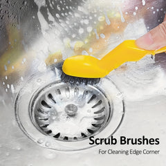 2pcs Small Cleaning Brushes for Kitchen & Bathroom Sink