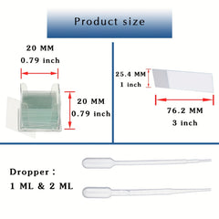 100 Pre-Cleaned Microscope Slides & 200 Cover Glasses Bundle