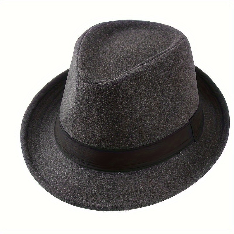 Plaid Top Hat Flannel Jazz Hat Autumn Winter Casual Hat For Men