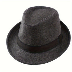 Plaid Top Hat Flannel Jazz Hat Autumn Winter Casual Hat For Men