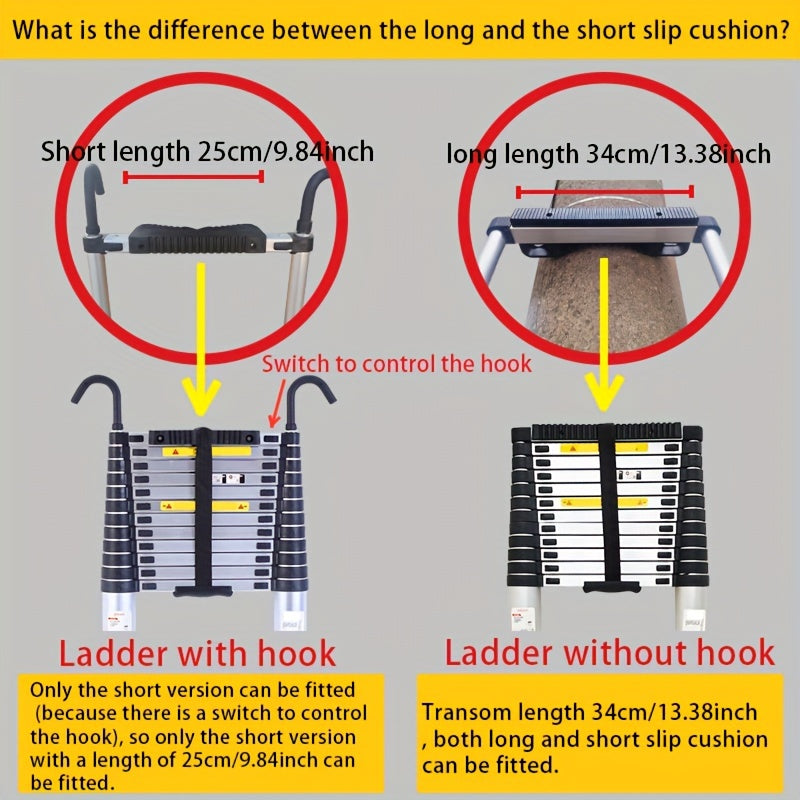 Thick Non-slip Climbing Wire Rod Single Ladder Aluminum Alloy