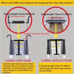 Thick Non-slip Climbing Wire Rod Single Ladder Aluminum Alloy