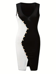 Sexy V Neck Bodycon Dress for Women