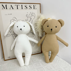 Cartoon Plush Bear & Rabbit Doll for Kids