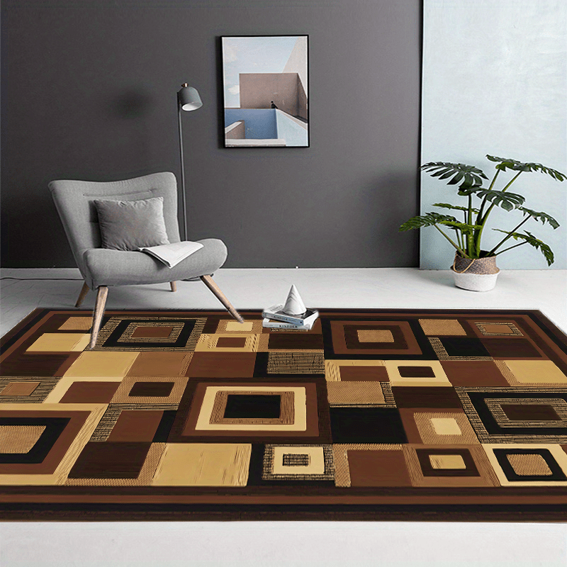 Nordic Chocolate Large Carpet Area Rug Machine Washable Non Slip Backing