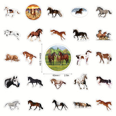 50pcs Horse Stickers Vinyl Water Proof Scrapbook Laptop Bumper Skateboard