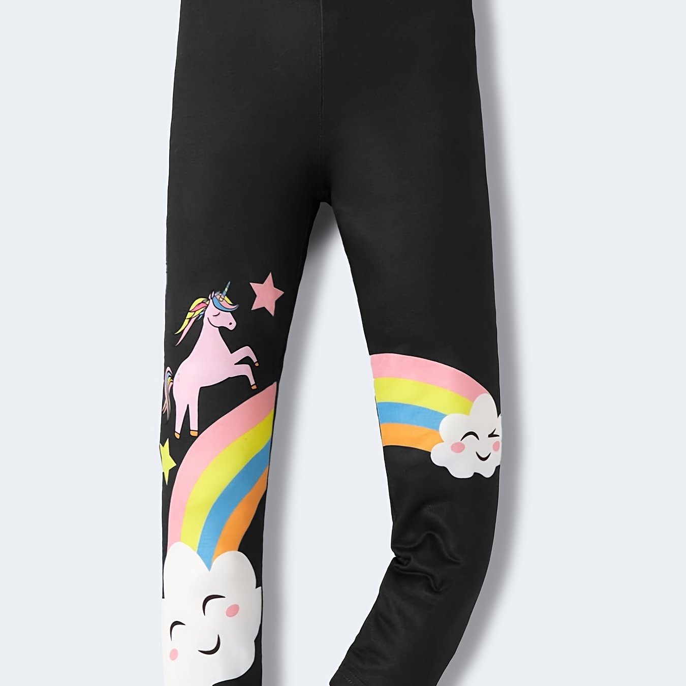 Toddler Girls Rainbow Unicorn Graphic Leggings Pants