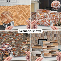 Dollhouse 3pcs Floor Tiles 3.93 Inches Wallpaper Tile Sticker