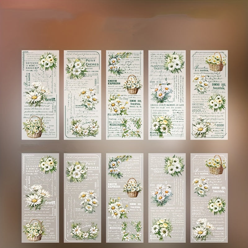 30pcs Flower Manuscripts Parchment Paper for Card Making Journal Scrapbooking