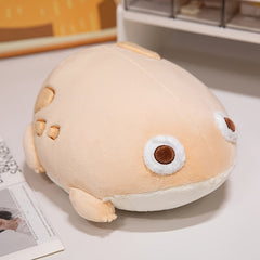Peach Frog Plush Toy 9.4" Soft & Cuddly Frog w/ Large Eyes & Belly