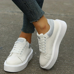 Glitter Platform Skate Shoes Low Top Sports Sneakers
