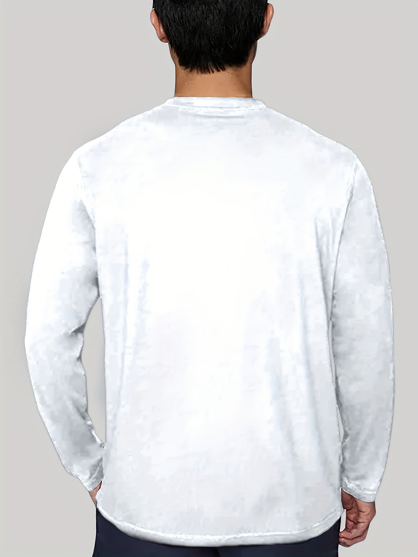 3D Eagle & Flag Print Men's Graphic Crew Neck Long Sleeve Tee