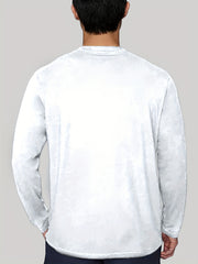3D Eagle & Flag Print Men's Graphic Crew Neck Long Sleeve Tee