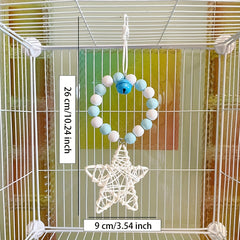 Bird Chewing Rattan Toy Small Parrot Hanging Swing Molar Toy