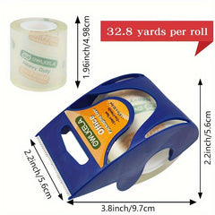 OWLKELA Noiseless Packaging Tape 5cmx29.99m Clear Heavy Duty Tape with Dispenser