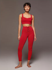 Sports Leggings Crisscross Wide Waistband Tummy Control Yoga Pants