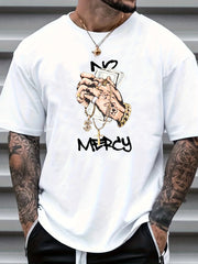 Cartoon Money Print Men's Graphic Tee for Summer