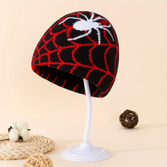 Fashionable Windproof Knit Beanie Hat With Print Autumn Winter Ski Cold Hat