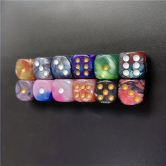 12 Pc Set of 16mm 2 Dice Puzzle Game Dot Acrylic High Dice Fun Game
