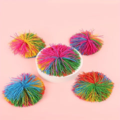 2pcs Colorful Fur Silicone Rubber Balls Funny Decompression Balls