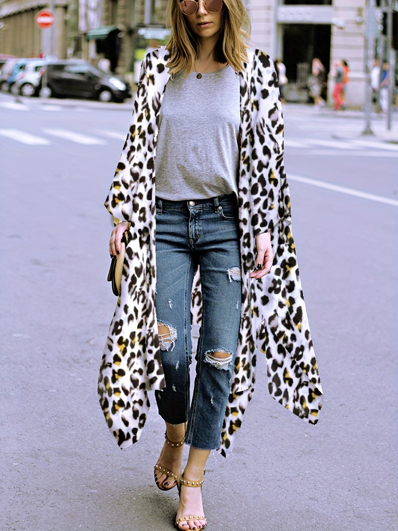 Sheer V Neck Loose Fit Cover Up Shirt