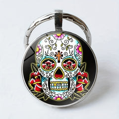 Vintage Skull Keychain for Men Bag Purse Charm