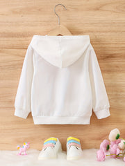 Girls' Unicorn Crown Hoodie Sweatshirt Top Long Sleeve Pullover