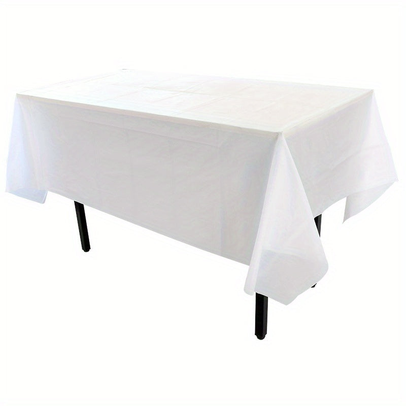 Disposable PEVA Solid Tablecloth for Birthday Party, Waterproof & Proof