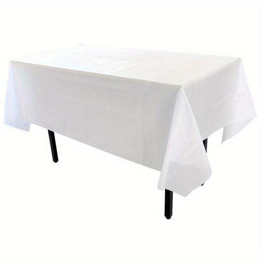 Disposable PEVA Solid Tablecloth for Birthday Party, Waterproof & Proof