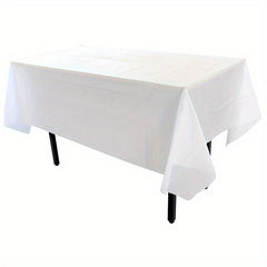 Disposable PEVA Solid Tablecloth for Birthday Party, Waterproof & Proof