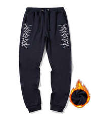 Men's Warm Jogger Sweatpants with Print